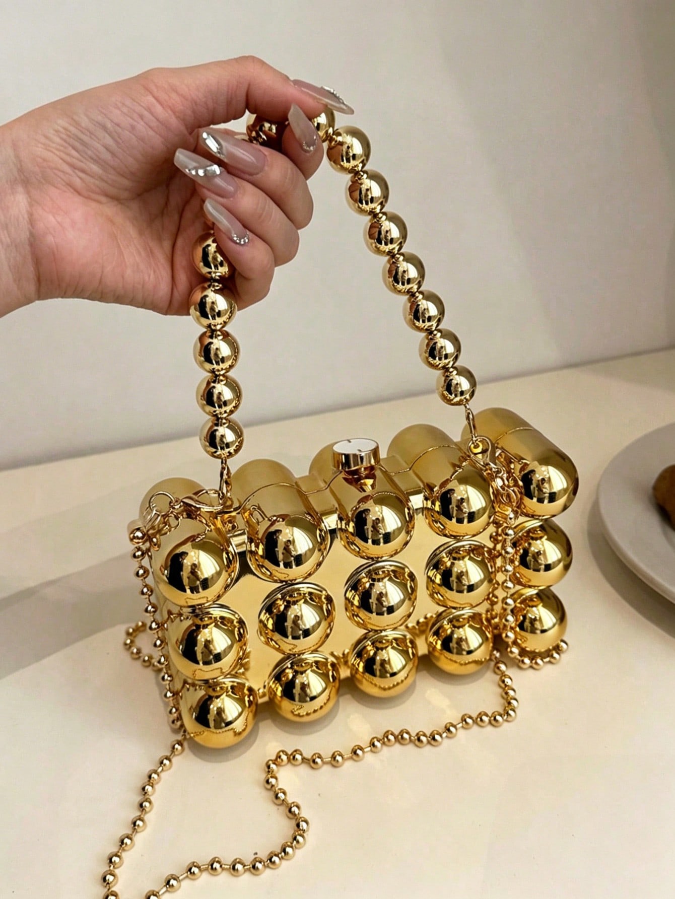 Women'S Accessories Purse - 고급스러운 미니 박스형 클러치 백, 여성용