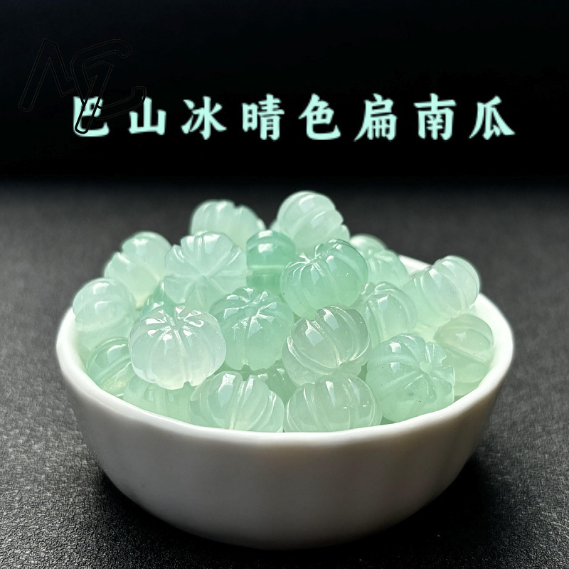 Women Accessories Earrings - 10pcs 녹색 옥 호박 구슬 DIY