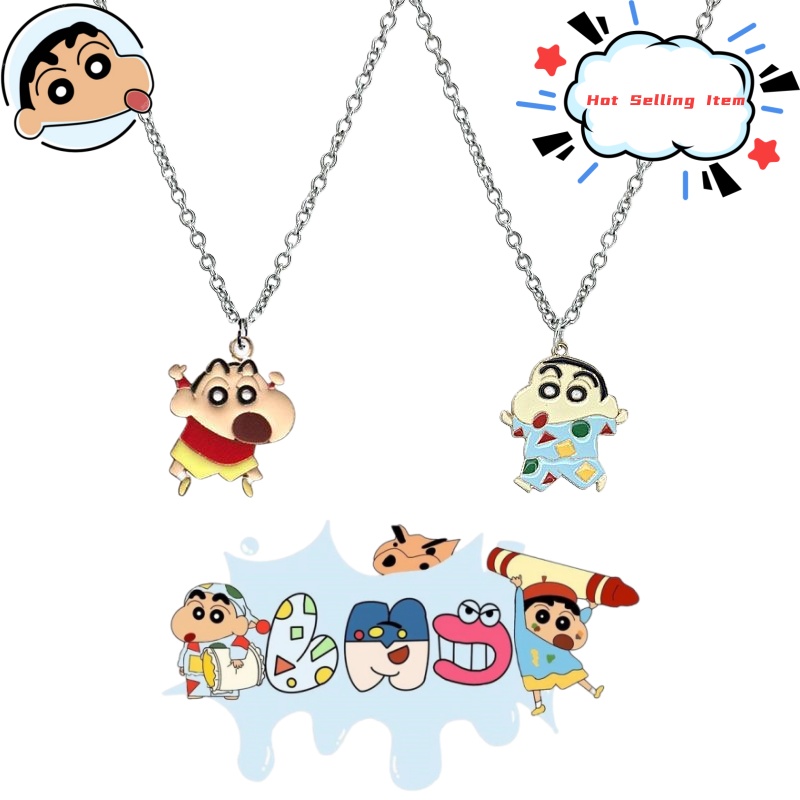Women Accessories Gift Set - 크레용 신짱 만화 목걸이 귀여운 일본식
