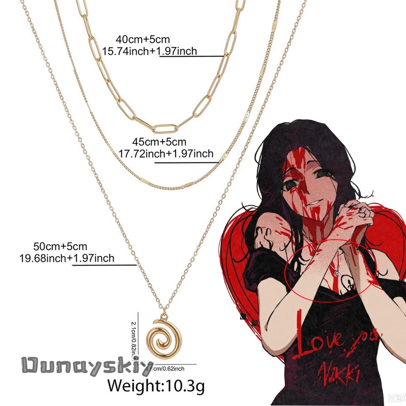 Women Accessories Gift Set - Obsession Nikki 목걸이 코스프레 금속 귀걸이