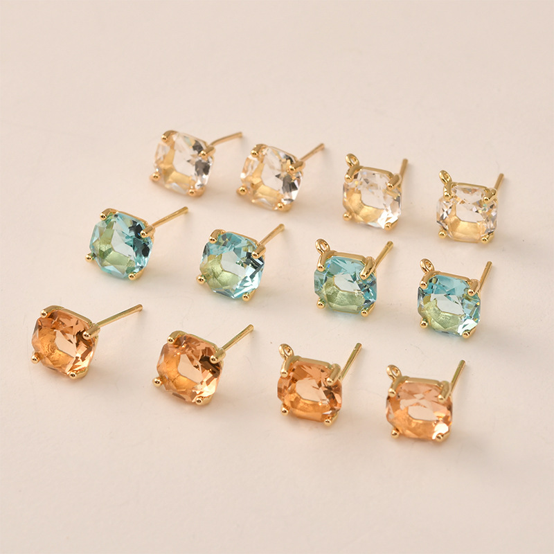 Women Accessories Gift Set - 10 쌍 색상면 처리 된 사각형