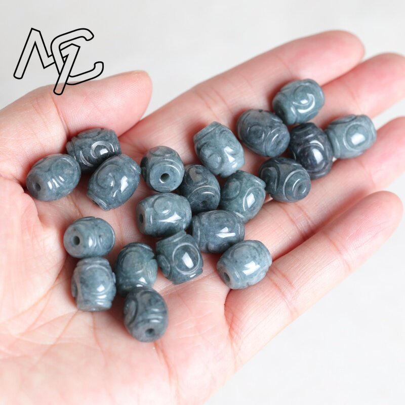 5PC 천연 블루 워터 옥 리플 버킷 비즈 DIY 팔찌 - Women Accessories Earrings 리뷰 및 가격