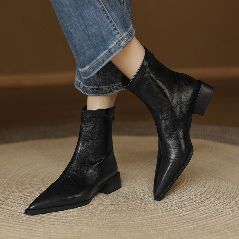 여성 포인티드 숏부츠 2025 가을 레트로 한국 패션  - Women'S Accessories Trends 2025 리뷰 및 가격