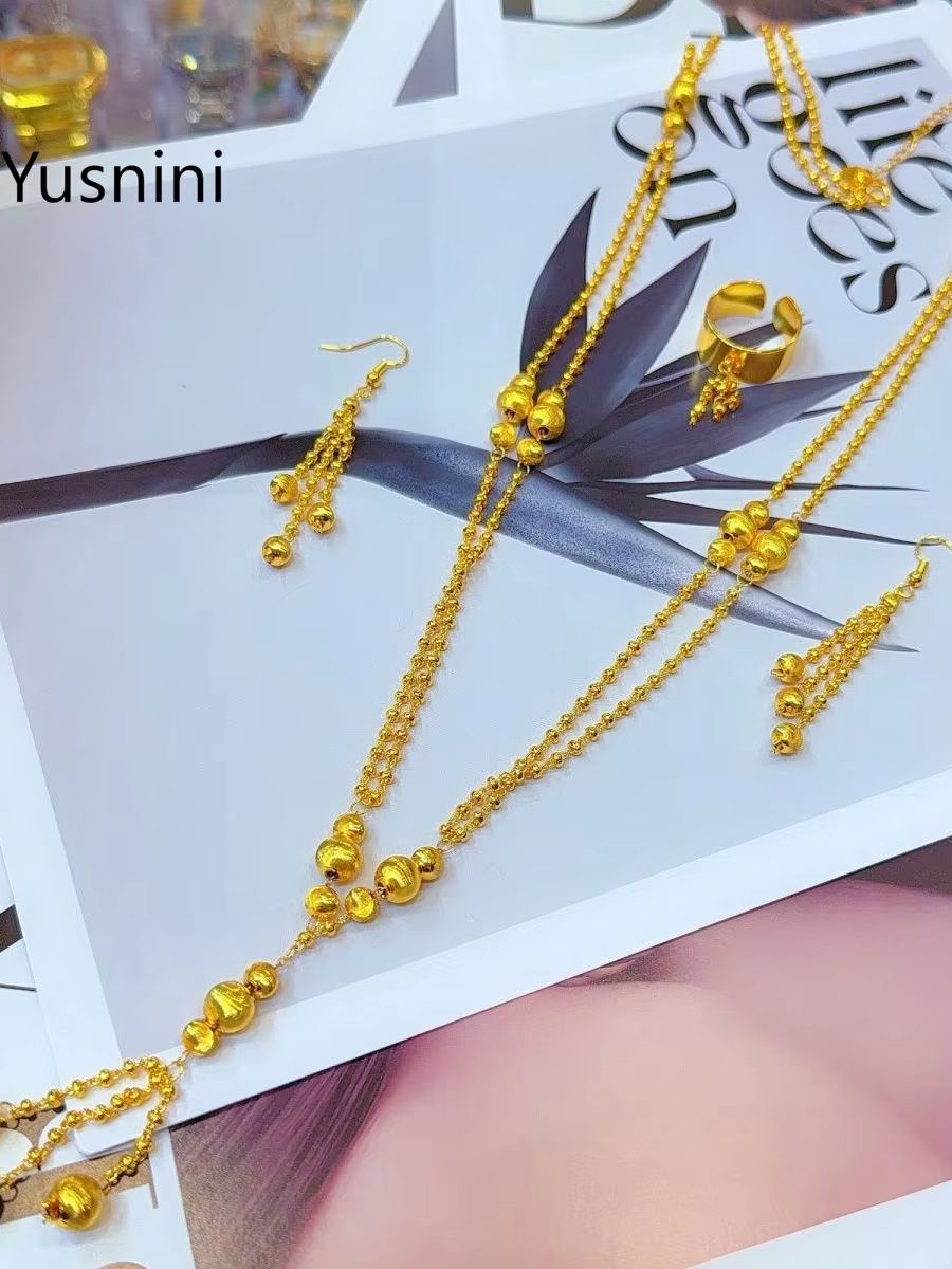 새롭고 세련된 고급스러운 두바이 스타일의 24K 금도금 - Women Accessories Gift Set 리뷰 및 가격
