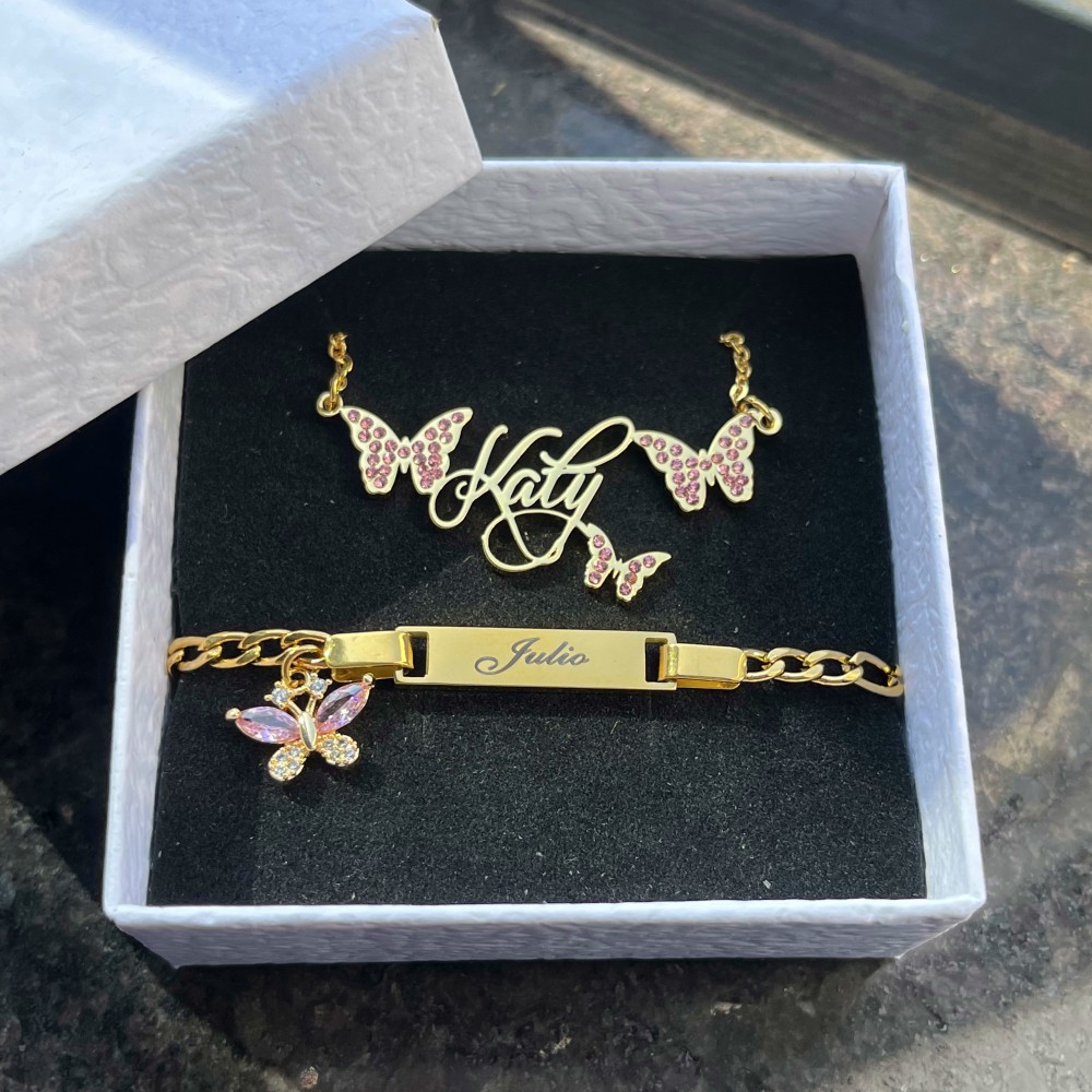 DUOYING 맞춤형 핑크 나비 세트, 맞춤형 탄생석  - Women Accessories Gift Set 리뷰 및 가격