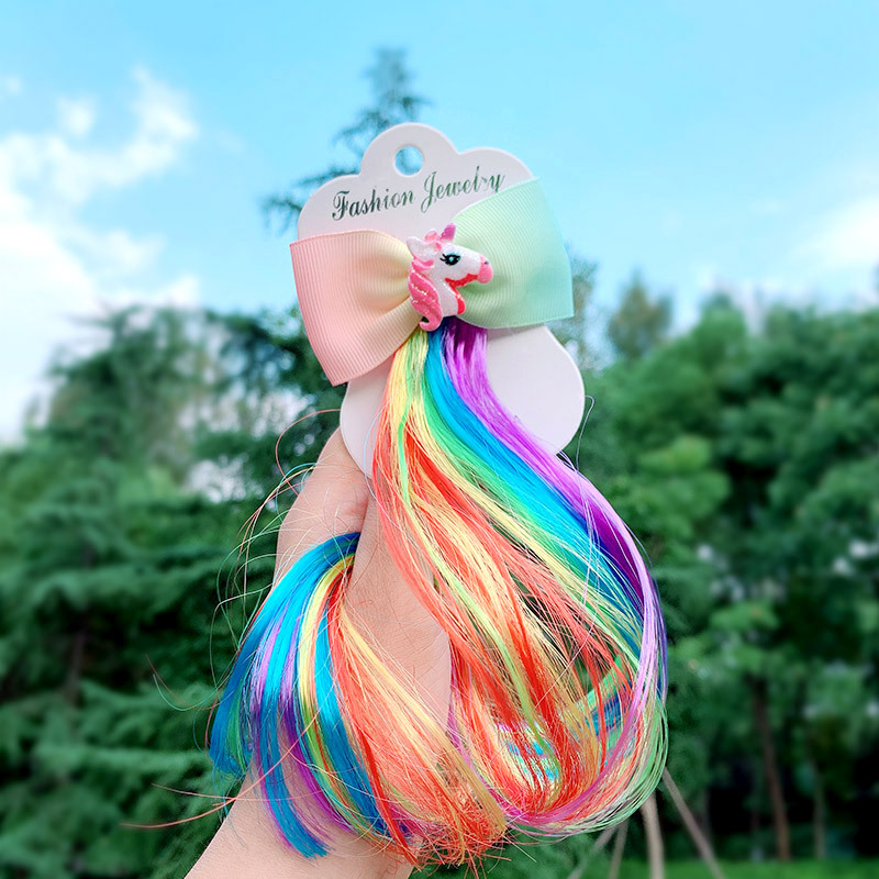 화려한 헤어 피스 헤어 익스텐션 클립 하이라이트 레인보 - Women'S Accessories Rainbow Shops 리뷰 및 가격