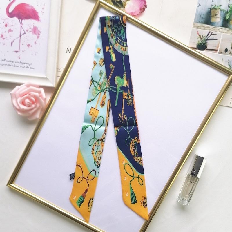 프린트 스카프 사계절 여성용 트윌 소형 실크 랩 백 핸 - Women'S Accessories For Neck 리뷰 및 가격