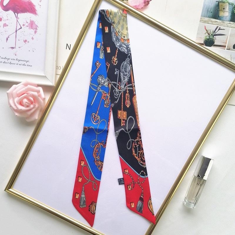 프린트 스카프 사계절 여성용 트윌 소형 실크 랩 백 핸 - Women'S Accessories For Neck 리뷰 및 가격