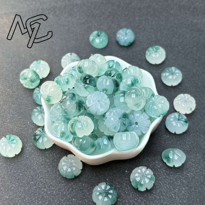 10pcs 녹색 옥 호박 구슬 DIY 귀걸이 팔찌 매력 - Women Accessories Earrings 리뷰 및 가격