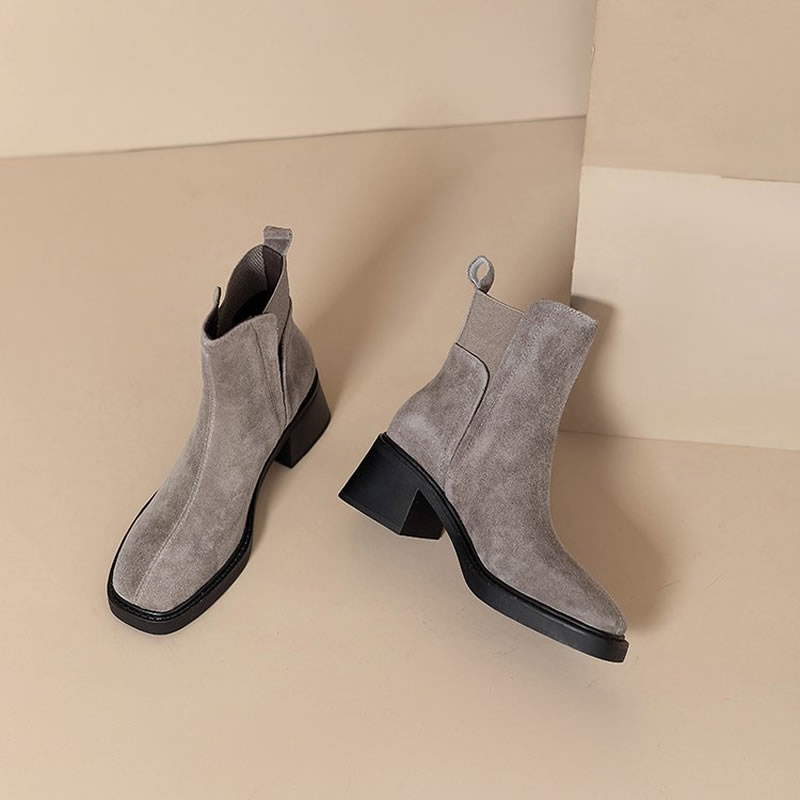 스웨이드 여성 청키 앵클 부츠 패션 하이힐 신발 새로운 - Women'S Accessories Trends 2025 리뷰 및 가격