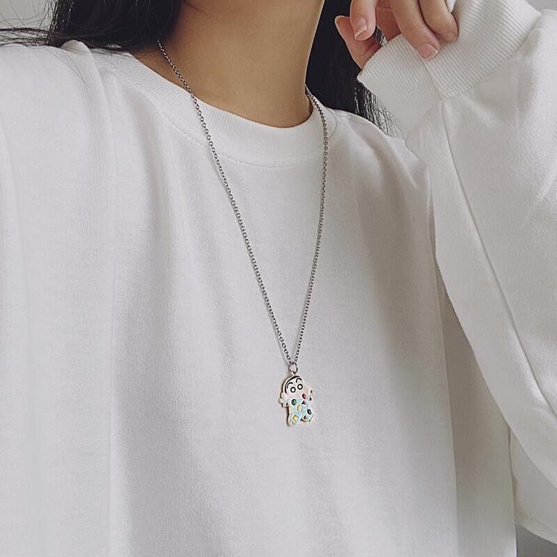 크레용 신짱 만화 목걸이 귀여운 일본식 베스트 프렌드  - Women Accessories Gift Set 리뷰 및 가격