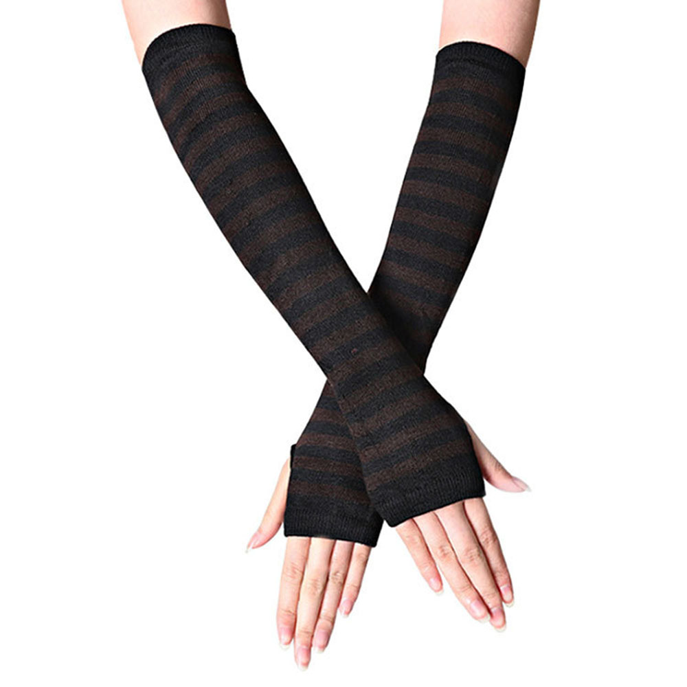 패션 여성 에모 장갑 여성 스트라이프 팔꿈치 장갑 따뜻 - Women'S Emo Accessories 리뷰 및 가격