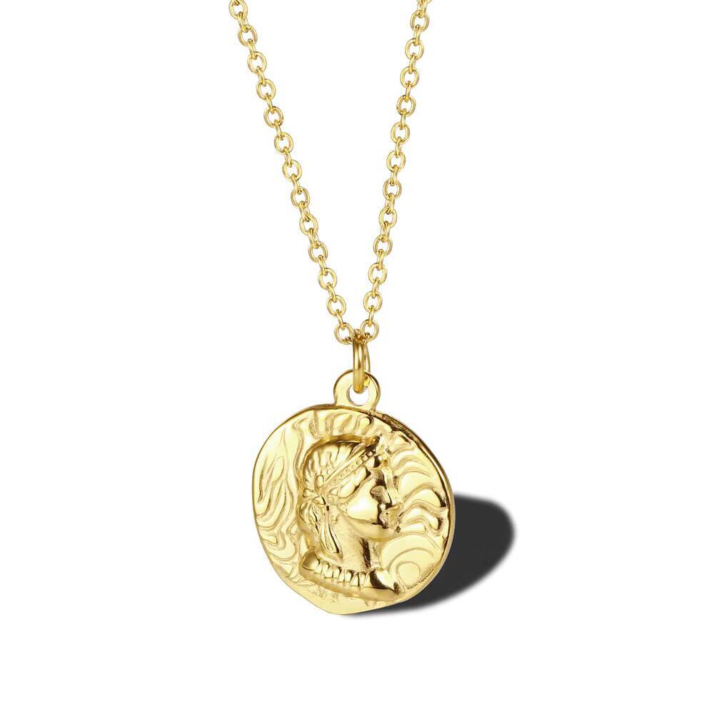 스테인리스 스틸 금도금 엘리자베스 여왕 초상화 체인 패 - Coin Necklace Delicate 리뷰 및 가격