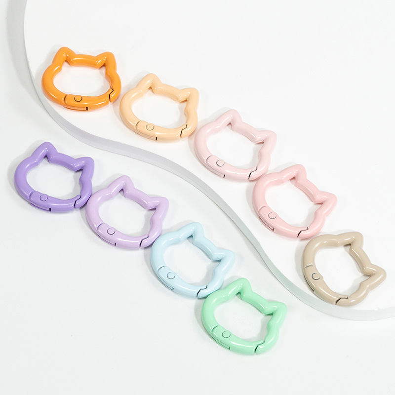 5개 귀여운 하트 고양이 키체인 링 카라비너 클립 키  - Women'S Accessories Purse 리뷰 및 가격
